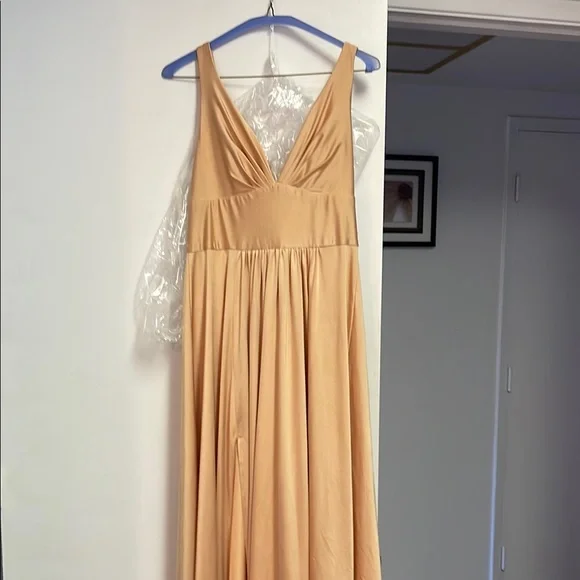 women's butter yellow dress Butter Yellow Square Neck Jessy Maxi Dress